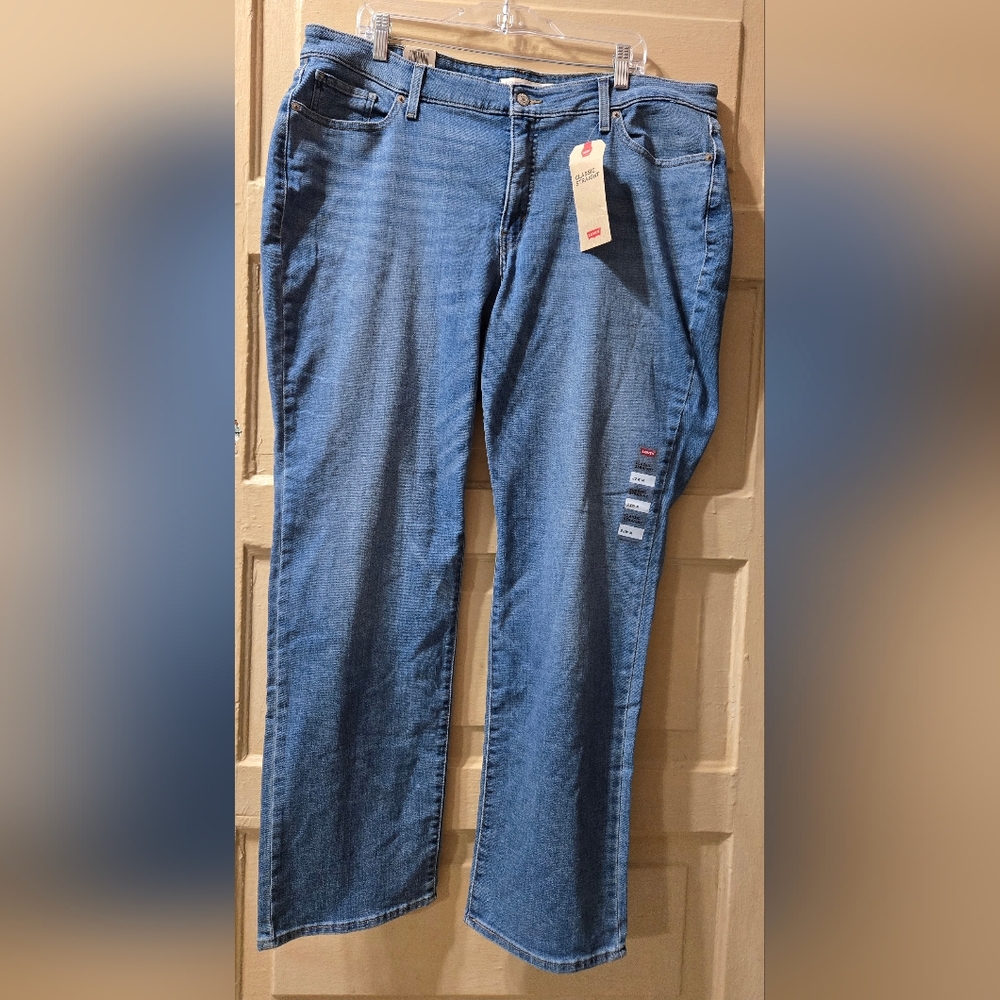 Levi's 414 Classic Straight Mid Rise Jeans NWT Size: 22W M